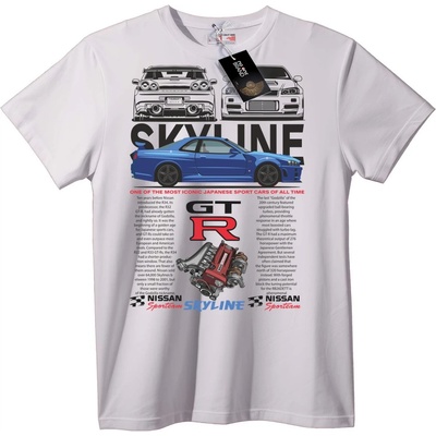 Тениска с Nissan Skyline GT-R - 6XL, White