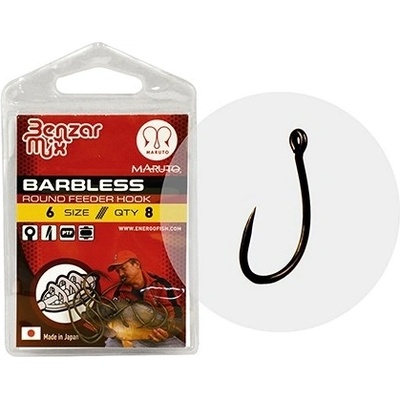 BENZAR MIX bez protihrotu Barbless Round Feeder Horog vel.10 8ks