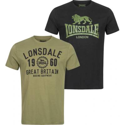 Lonsdale 2-Pack čierne kaki