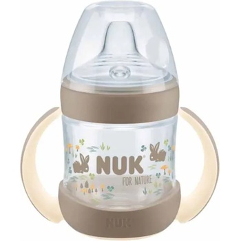 Nuk Шише за сок със силиконов накрайник NUK for Nature - 150 ml, крем (10215368)