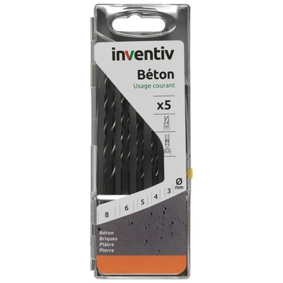 Inventiv КОМПЛЕКТ СВРЕДЛА БЕТОН 3-8 5БР inventiv (3603743110578)