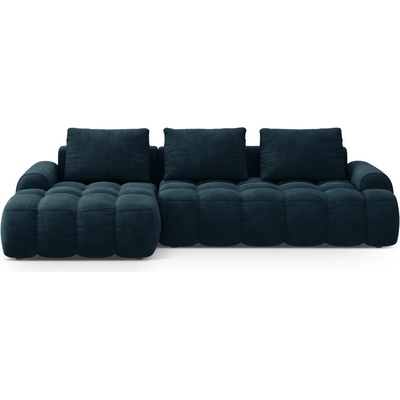 Cosmopolitan Design Кадифен сгъваем/с място за съхранение ъглов диван в петролен цвят (ляв ъгъл) Linz - Cosmopolitan Design (COS_LCF_120_F1_LINZ4)