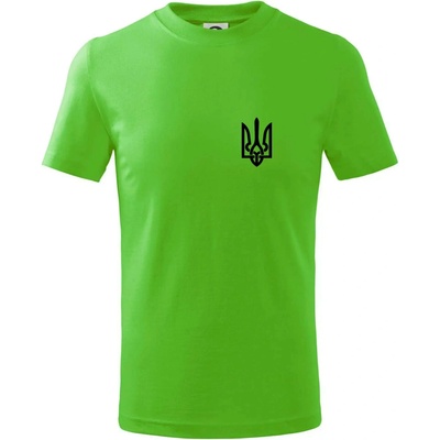 Ukrajina trojzubec prsník tričko detské Apple Green