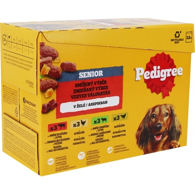 Pedigree MARS kom.spol. kapsa Senior mas.výběr v želé 12 x 100 g