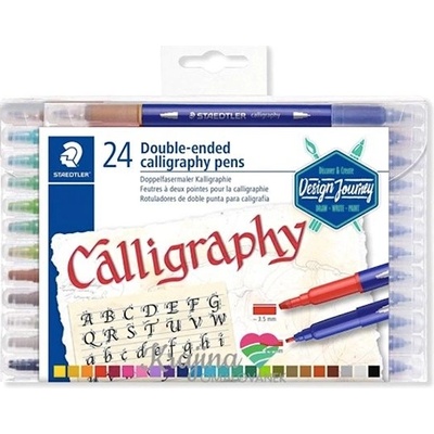 Staedtler calligraph duo 2,0 3,5 mm kaligrafický obojstranný 24 farieb