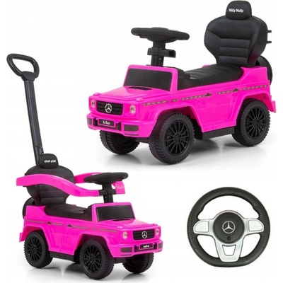 Milly Mally odrážecí autíčko Mercedes-Benz G350d s vodicí tyčí růžové