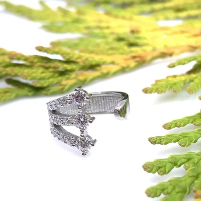 Jan Kos jewellery stříbrná záušnice zirkony 12123717