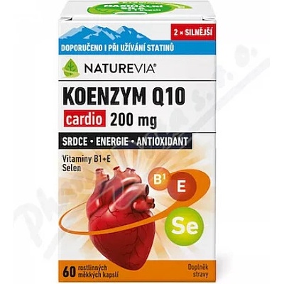 NatureVia Koenzym Q10 cardio 200mg 60 kapsúl