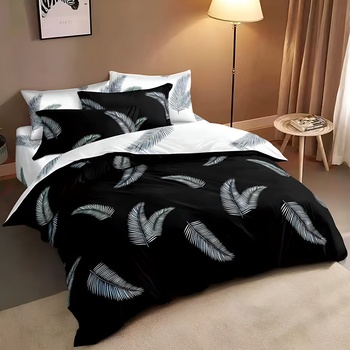 EmonaMall Двулицево спално бельо с два горни плика EmonaMall, 7 части - Код S18460 (S18460-6666h1)