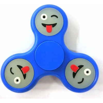 Antistresový Fidget Spinner Emoji modrý