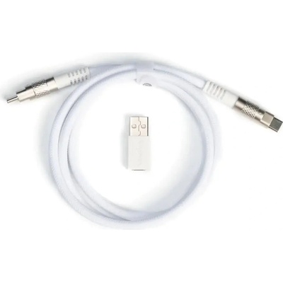 Кабел за клавиатура Keychron Double-Sleeved Geek - White (KEYCHRON-ACC-CAB-20)