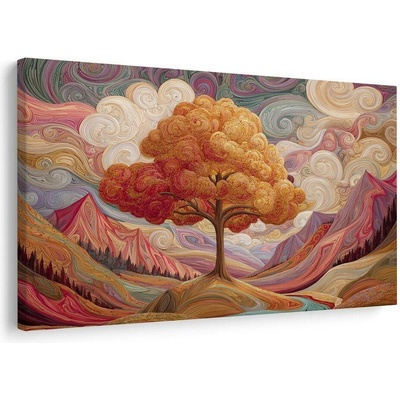 Obraz podzimní strom života v horách - 90x60