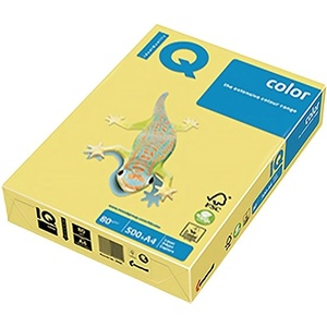 Mondi Цветна хартия за копирни машини IQ Color A/4 80 g пастелно жълто YE23 500 листа/пакет IQC480/P/YE23 (IQC480/P/YE23)