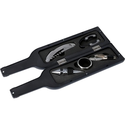 Dárková sada na víno 5 dílná ve tvaru láhve