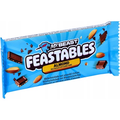 Feastables MrBeast Almond mléčná s kousky mandlí 60 g