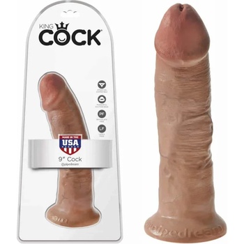 Пенис дилдо с вакуумна основа, 22, 9см. - King Cock Tan (PIPE550422)