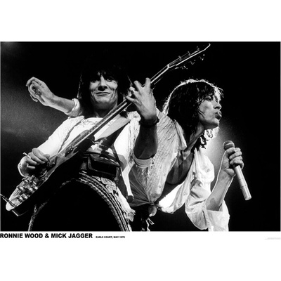 Plagát, Obraz - Mick Jagger and Ronnie Wood - Earls Court May 1976, 84.1 × 59.4 cm