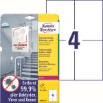 AVERY Антимикробни етикети 105 x 148 мм бели, 40 бр (L8003-10)