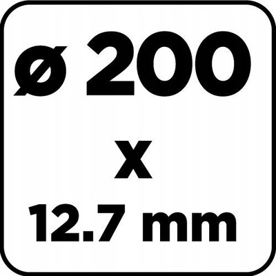 Brusný kotouč na kov GRAPHITE 57T128 P60 200x20x20/12,7mm s redukčními kroužky 2 ks