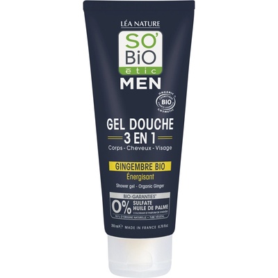 SO'BiO ÉTIC Gel sprchový MEN Energizující zázvor 200 ml BIO