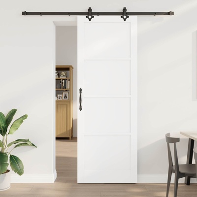 vidaXL Преплъзваща се врата ORKDAL 83 x 232 см Бяло (3445554)