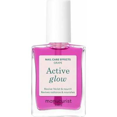 Manucurist Ošetrujúci lak na nechty Active Glow Nail Care Effects 15 ml Grape