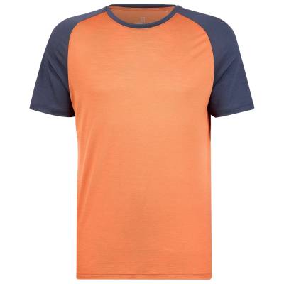 Мъжка мериносова блуза Heber Peak MerinoCool165 EvergreenHe. T-Shirt Merino shirt - Dark Night Blue / Sunset Orange - размер 4XL (216-7067-0317)