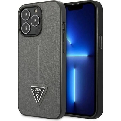 GUESS Калъф Guess Saffiano Triangle Logo за iPhone 13 Pro Max 6.7" - сребрист (3666339040383)