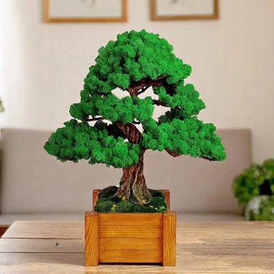 Dekoračný umelý stromček 57 cm zo stabilizovaného machu