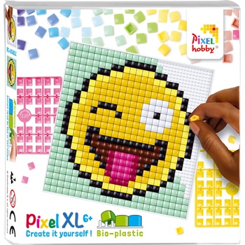 Image 1 of Pixelhobby Мозайка с пиксели XL, Pixelhobby, 23x23 пиксела - Усмивка (41060-Smiley)