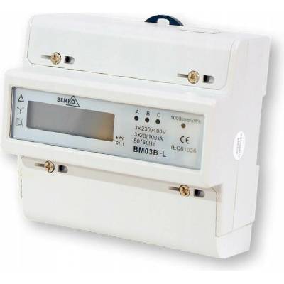Počítadlo Bemko 230 V IP20 100 A