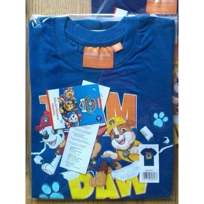 E plus M triko Paw Patrol TEAM PAW krátký rukáv královská modrá