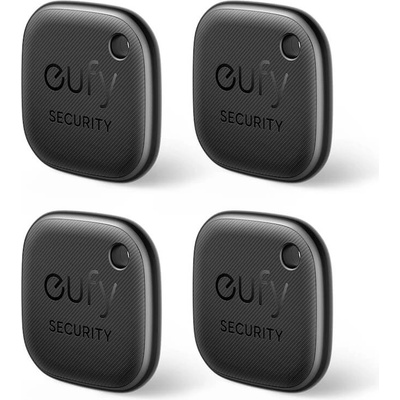 Eufy Комплект от 4 броя устройства за намиране на изгубени вещи чрез FindMy - Anker Eufy Security SmartTrack Link 4 Pack (черен) (E87B0012)