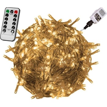 Voltronic Vánoční LED osvětlení 40 m teple bílá 400 LED + ovladač zelený kabel M59747