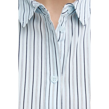 Samsøe Samsøe Риза Samsoe Samsoe MAJAN дамска в синьо със стандартна кройка с класическа яка F19123672 (F19123672)