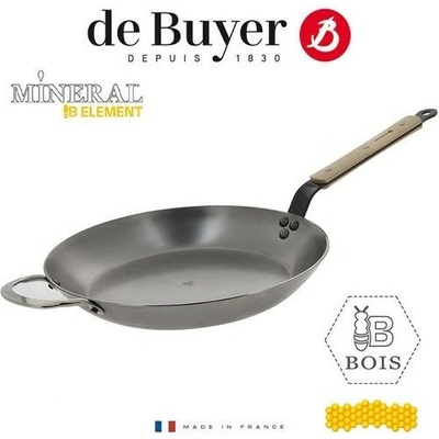 De Buyer Steel Frypan Mineral B Bois 32 cm