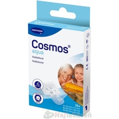 Cosmos Aqua vodotesná priehľadná náplasť 3 veľkosti 10 ks