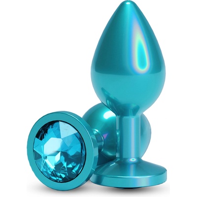 NS Novelties Rear Assets Iridescent Plug Medium Turquoise