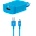Ttec Зарядно 220V SpeedCharger USB Travel Charger, 2, 1A, incl, Type C Cable - Синьо
