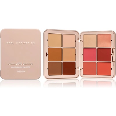 SOSU Cosmetics Complete Canvas Complexion Palette мултифункционална палитра за лице цвят Medium 26.4 гр