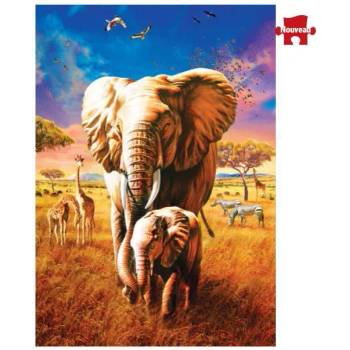 Image 1 of Art Puzzle - Puzzle Mother Elephant - 1 000 piese