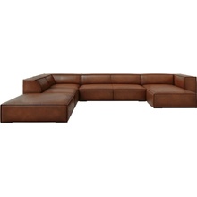Windsor & Co Sofas kožená rohová pohovka ľavý roh Madame Koňakovo hnedá