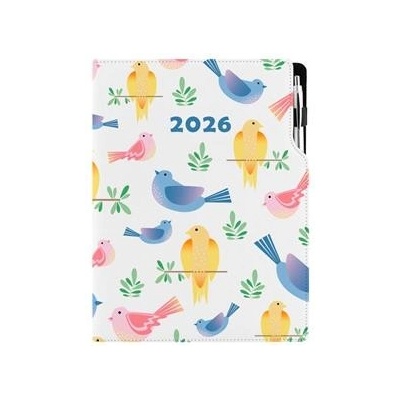 Design A4 denní 2026 Ptáci