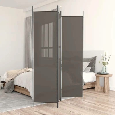 vidaXL 3dílný paraván antracitový 150 x 220 cm textil 350196