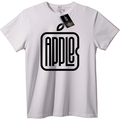 NOONEBRAND Тениска Черен Apple Лого - 2XL, White