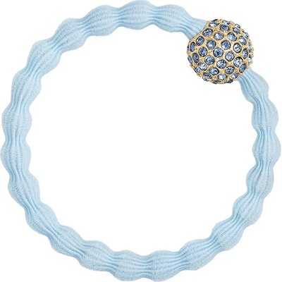 Gumička na vlasy By Eloise London Bling Charms Disco Ball barva Sky Blue