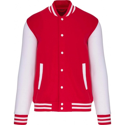 unisex mikina Teddy červená a bílá