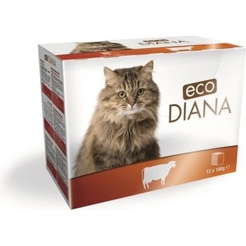 Diana eco Cat hovädzie kousky v omáčke 12 x 100 g