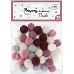Interdruk Pompons for decoration 35pcs Nude