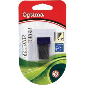 Optima Графити за пергел Optima, Ф2mm, 12 бр, блистер (24441-А)